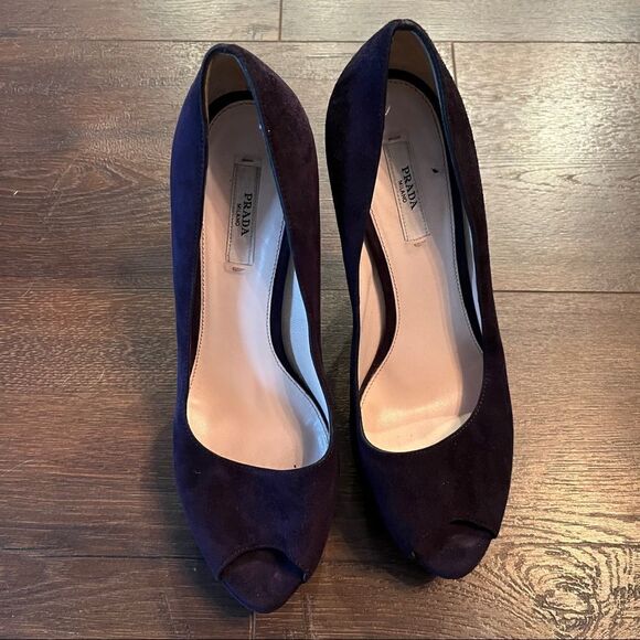 Purple Prada Suede Heels - Picture 10 of 10